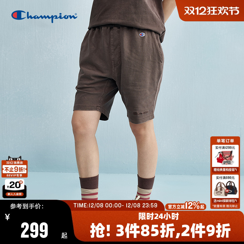 Champion冠军短裤水洗做旧风