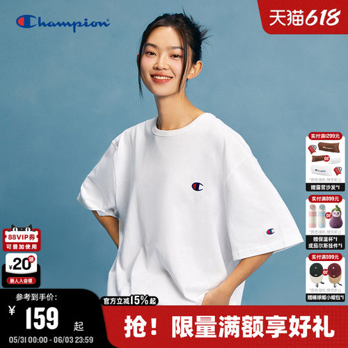 Champion冠军圆领短袖T恤