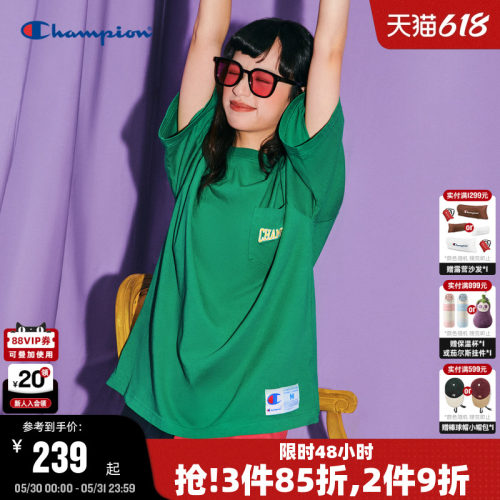 Champion冠军口袋刺绣短袖T恤