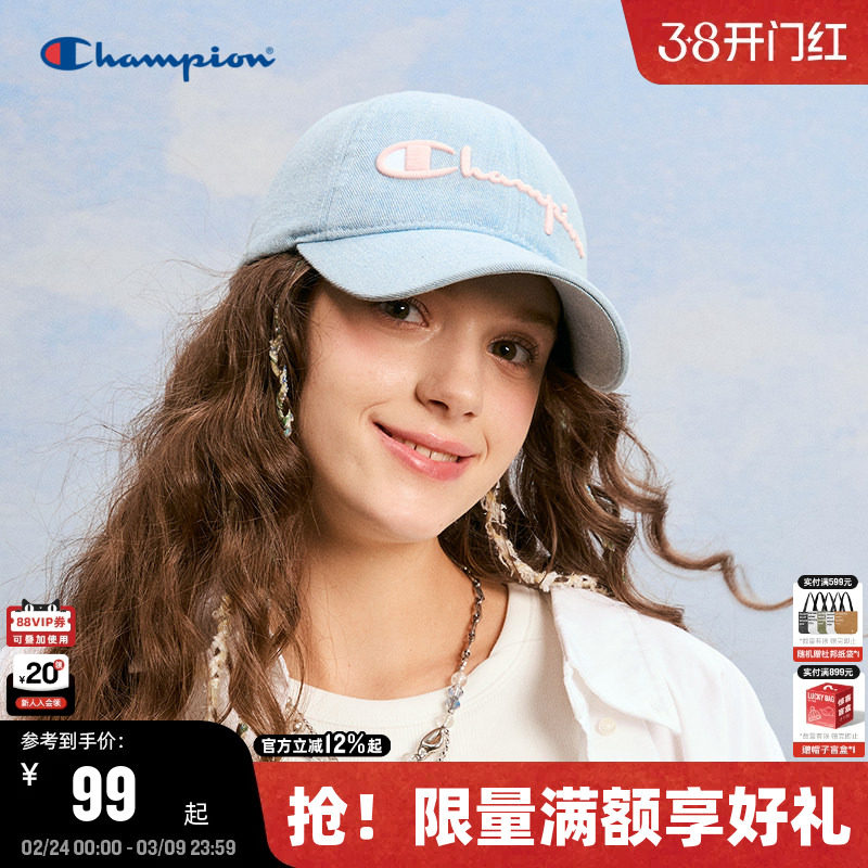Champion冠军26春季新款棒球帽男女情侣休闲鸭舌帽子红色运动潮流
