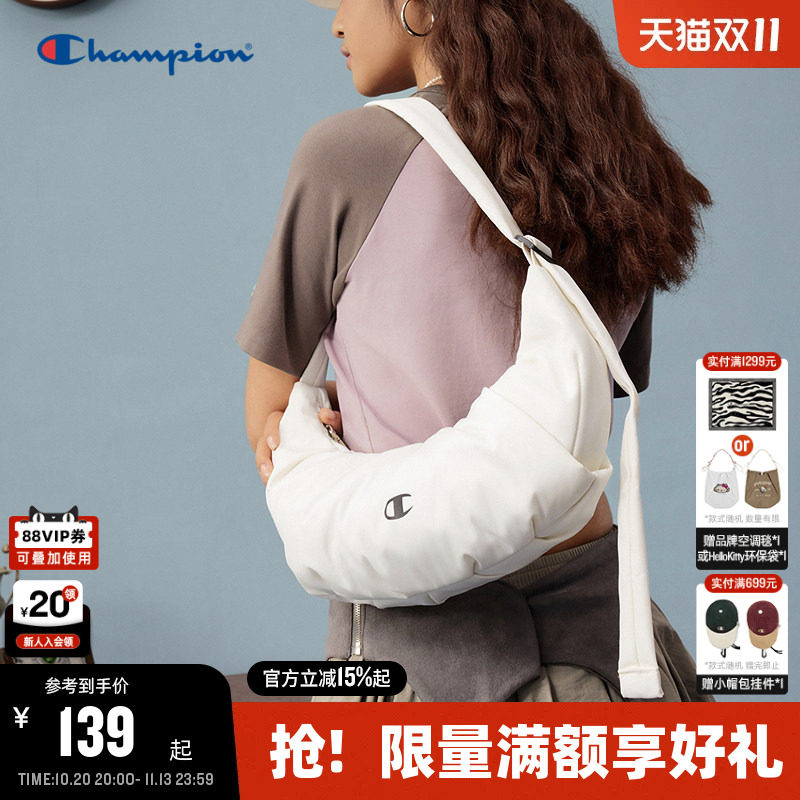 Champion冠军腋下包26夏季新款女时尚牛角包云朵斜挎包通勤单肩包