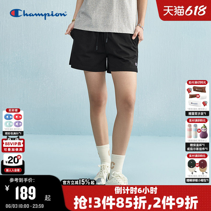 Champion冠军短裤2026夏季新款美式运动裤女宽松纯棉休闲热裤潮牌