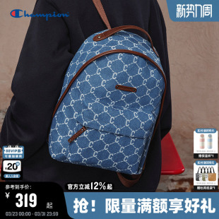 Champion冠军双肩包26春季新款女复古老花背包通勤校园小型书包男