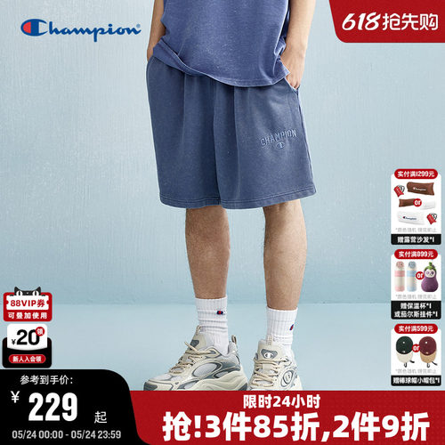 Champion冠军水洗做旧短裤