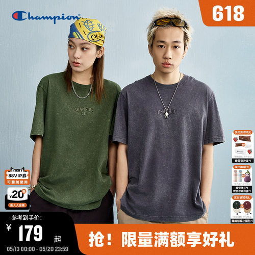 Champion冠军做旧短袖T恤
