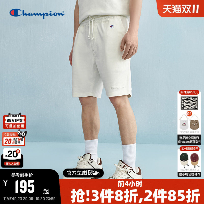 Champion冠军短裤男2025夏季新款五分休闲卫裤水洗做旧风女款潮牌