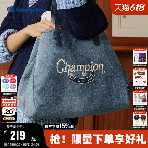 Champion冠军复古帆布托特包