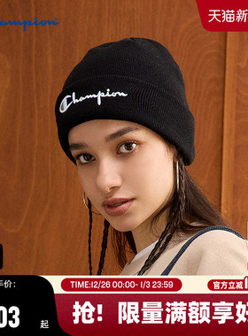 Champion冠军秋冬新款冠军针织帽男女情侣休闲通勤冷帽潮流时尚