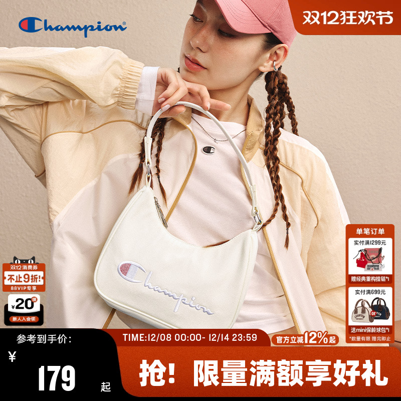 Champion冠军刺绣单肩包腋下包