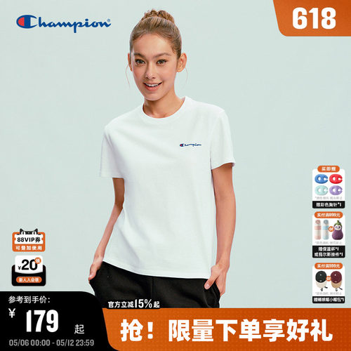 Champion休闲宽松短袖T恤女款