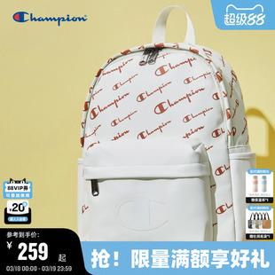 Champion冠军双肩包春季女大容量情侣老花时尚通勤背包男校园书包