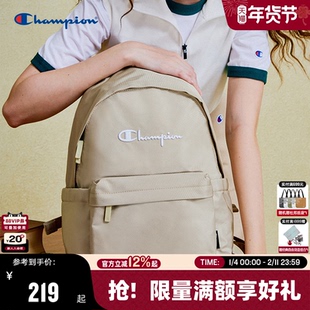Champion冠军双肩包秋冬大容量书包旅行包运动休闲风男女字母背包