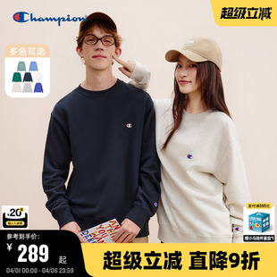 小C圆领套头上衣女情侣秋冬美式 刺绣经典 Champion冠军卫衣男春季