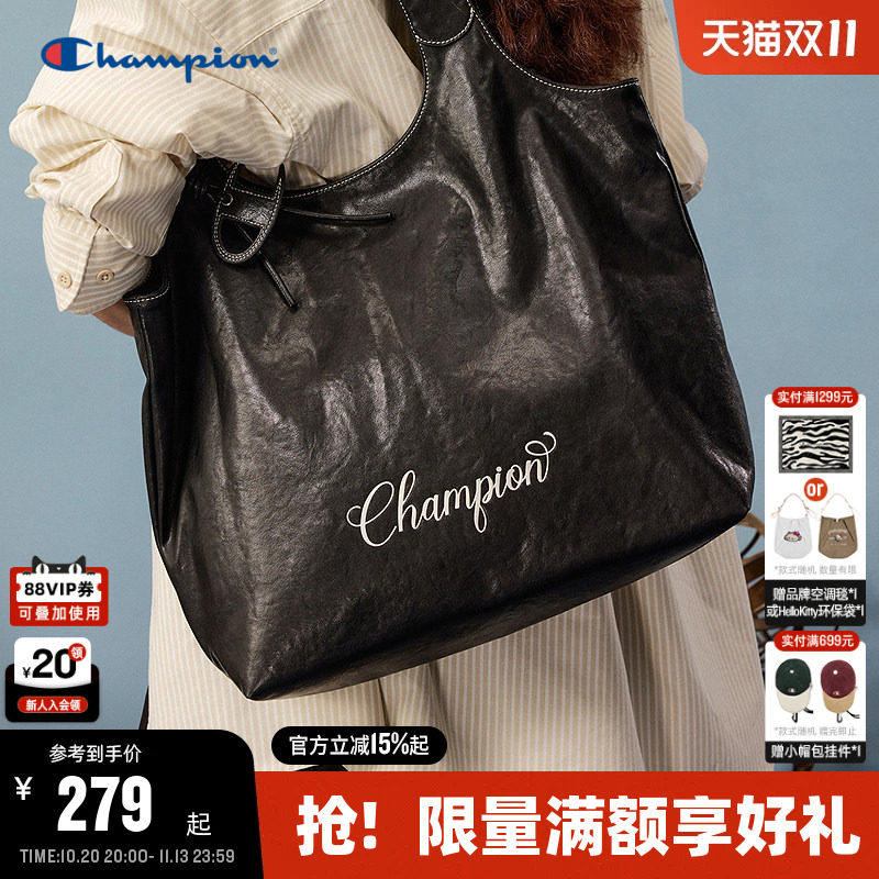 Champion冠军单肩包2026秋季新款女高级轻便托特包大容量手提包男