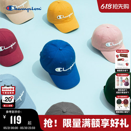 Champion冠军美式刺绣鸭舌帽男女