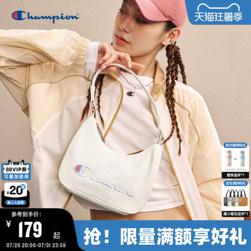 Champion冠军刺绣单肩包腋下包