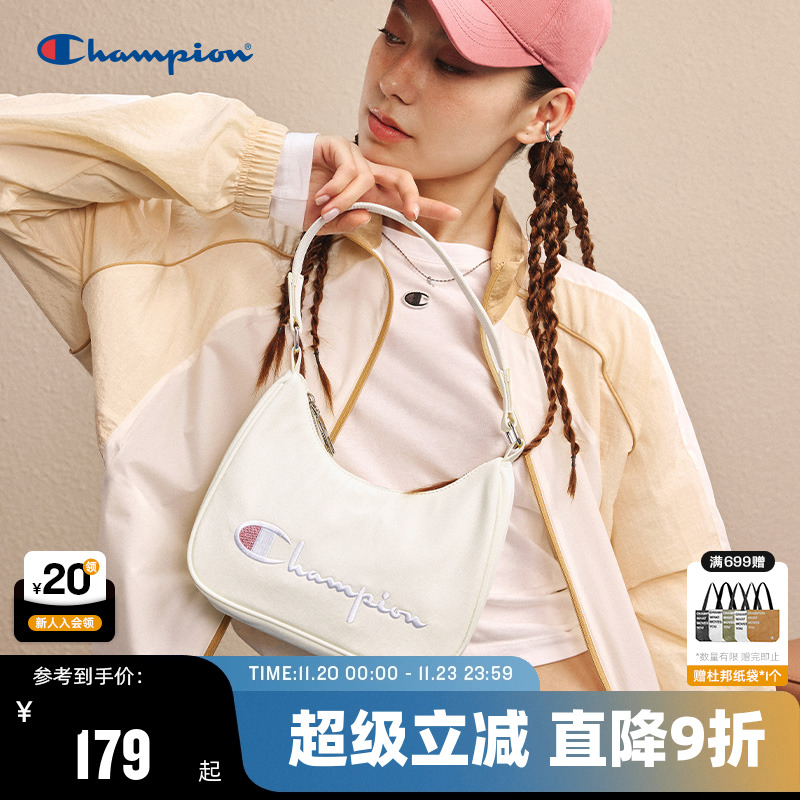 Champion冠军刺绣单肩包腋下包