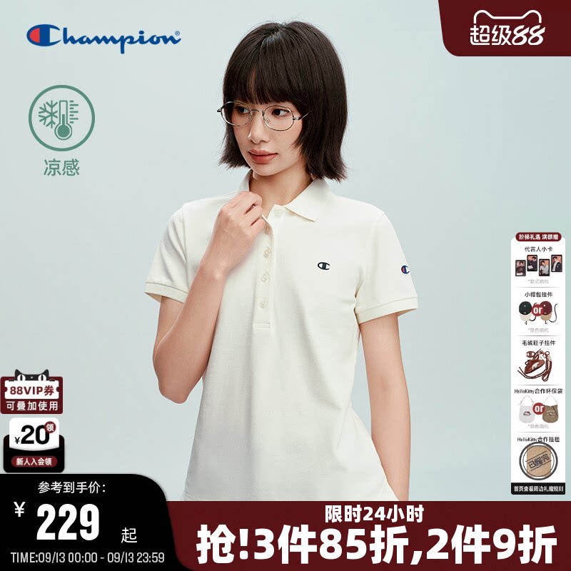 championPOLO衫女简约百搭T恤图片