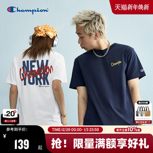 复古纯棉宽松夏季 Champion冠军情侣男士 美式 t恤2025新款 流行 短袖