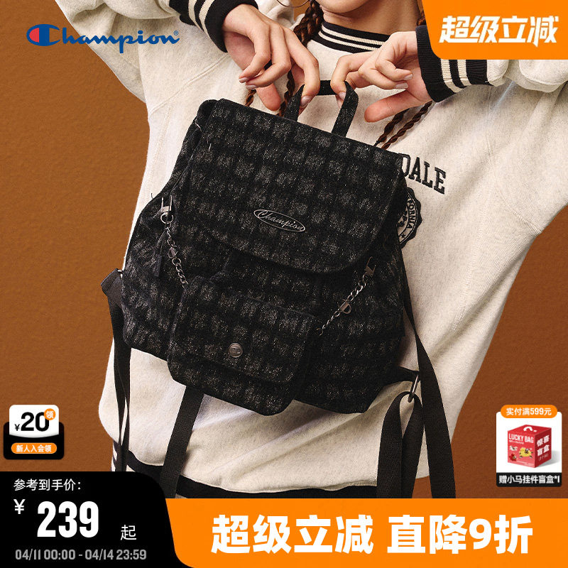 Champion冠军小型双肩包25秋冬新款迷你墩墩包小香风旅行通勤背包