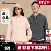 Champion冠军加绒连帽卫衣男2026春季 新款 草写刺绣logo简约风休闲