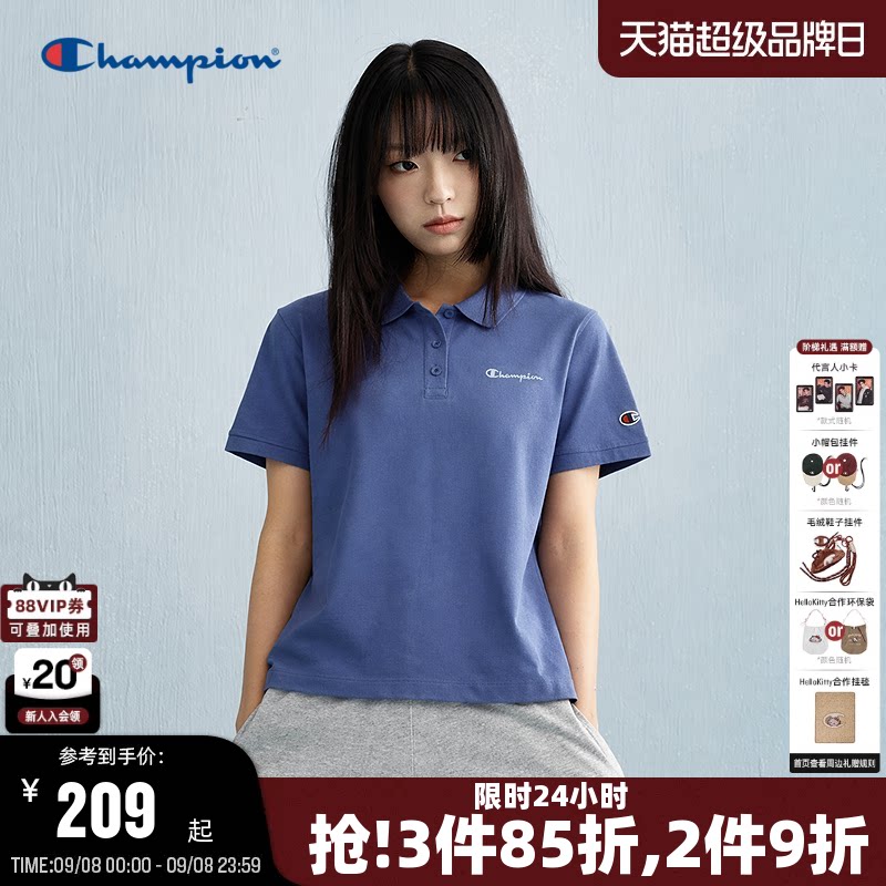 Champion冠军短袖POLO衫男女同款图片