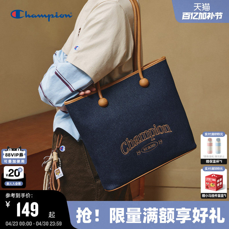 Champion冠军托特包2025秋冬新款女复古腋下包通勤单肩包男手提包