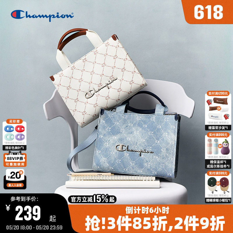 Champion冠军单肩包26夏季新款女大容量托特小方包精致斜挎手提包