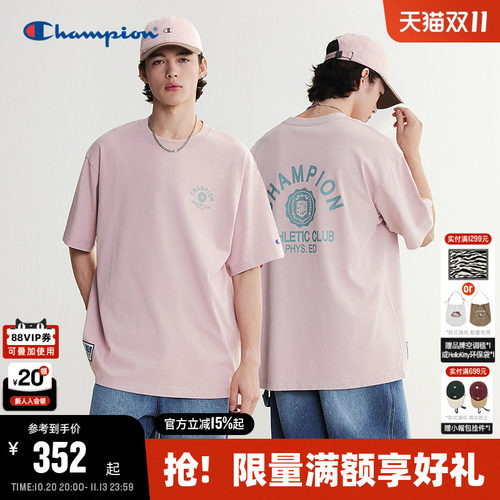 Champion纯棉印花短袖T恤