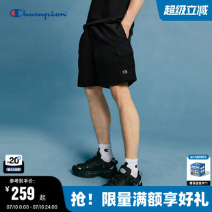 工装 美式 裤 休闲运动裤 夏季 2026夏季 新款 Champion冠军短裤 男夏季 黑
