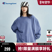 Champion冠军圆领卫衣男春秋新款 休闲上衣潮牌女复古做旧风