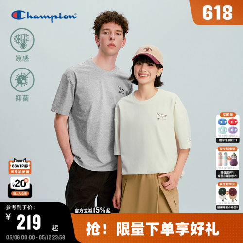 Champion宽松圆领短袖T恤