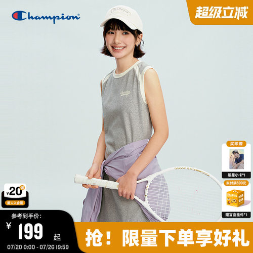 Champion冠军显瘦无袖连衣裙