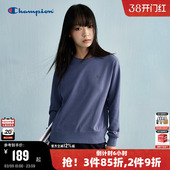Champion冠军春秋新款 休闲套头上衣潮 简约纯色圆领卫衣女美式