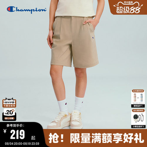 Champion冠军打褶宽松短裤