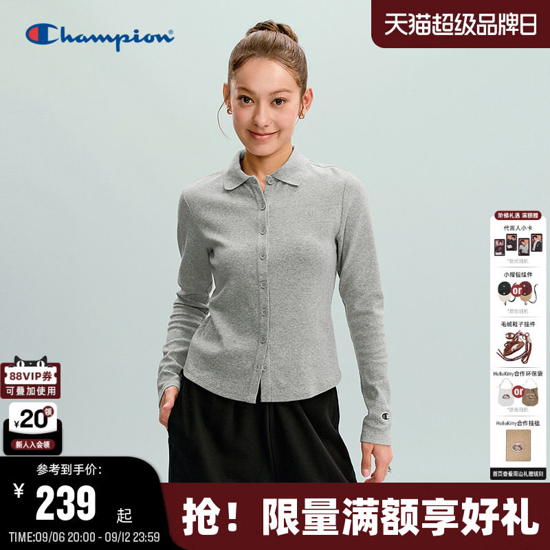 Champion冠军长袖衬衫女款图片