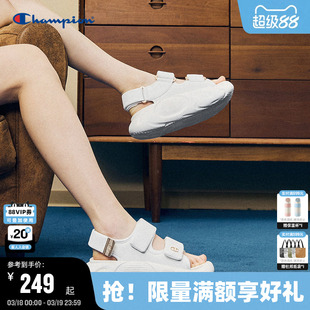 Champion冠军魔术贴云朵厚底凉鞋女夏季休闲百搭运动凉鞋沙滩鞋