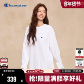 T恤男2025秋季 新款 圆领纯色打底衫 Champion冠军长袖 女情侣装 潮牌