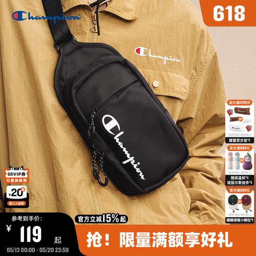 Champion冠军胸包男美式运动