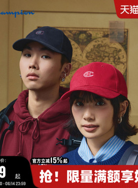 Champion冠军鸭舌帽2025秋冬新款小脸帽女复古红色棒球帽男运动帽