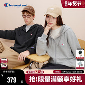 Champion冠军情侣连帽卫衣男春秋款 拉链开衫 女休闲外套简约韩系