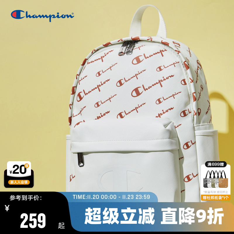 Champion冠军logo美式双肩包男女