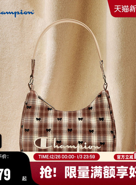Champion冠军腋下包女2025秋冬新款复古风格纹单肩包潮牌蝴蝶刺绣