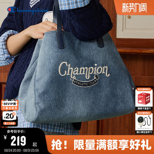 Champion冠军复古帆布托特包