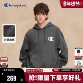 重磅加绒红色上衣潮美式 Champion冠军连帽卫衣男2025冬季 新款 复古