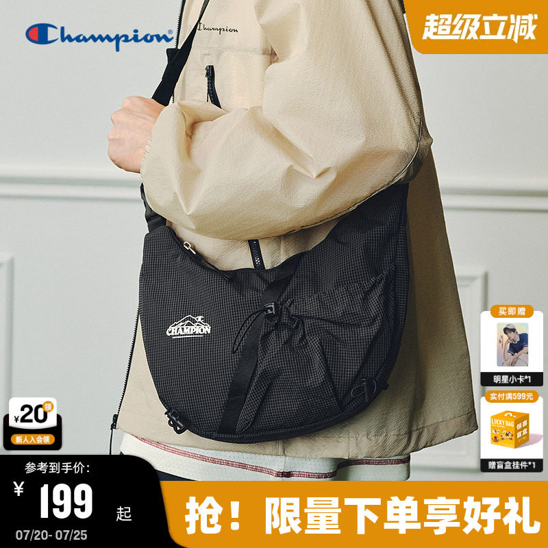 Champion冠军斜挎包26夏季新款女户外单肩包男轻量化潮流通勤胸包