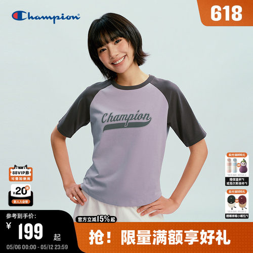 Champion冠军插肩袖T恤女