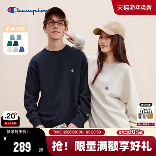 小C圆领套头上衣情侣风潮 刺绣经典 Champion冠军卫衣男025秋季 新款