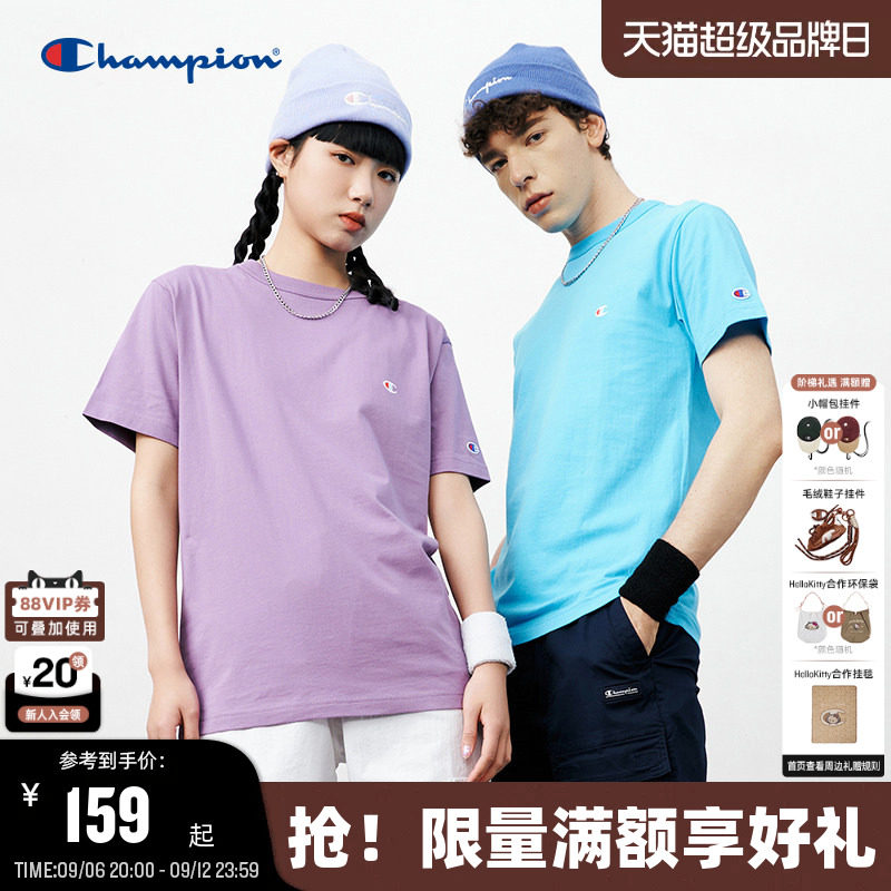 Champion冠军小C刺绣男女同款T恤图片