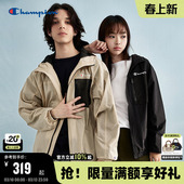 Champion冠军情侣连帽外套春秋新款 户外休闲夹克 潮牌拉链开衫